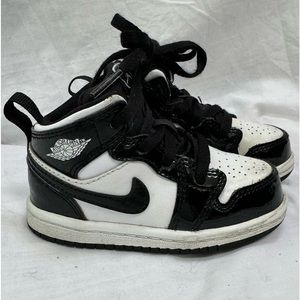 Nike Air Jordan 1 Mid SE All Star Black White Baby DD2193-001 Toddler Size 6C